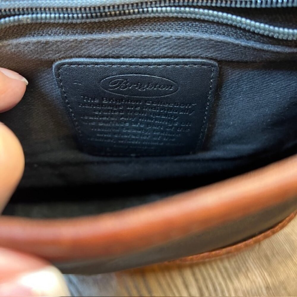 VintageBrighton Black Leather Crocodile Bucket Bag - Picture 8 of 11